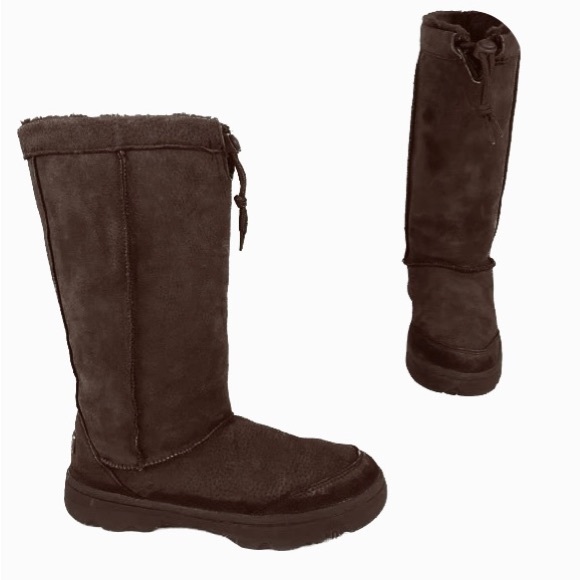 Skechers Chocolate Suede Faux Fur Lined Tall Boots in SN 46446, Women’s Size 6 - Picture 4 of 12